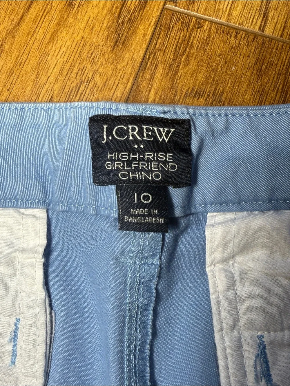 J.Crew High-Rise Girlfriend Chino Pants Women’s Size 10 Light Blue Casual Cotton